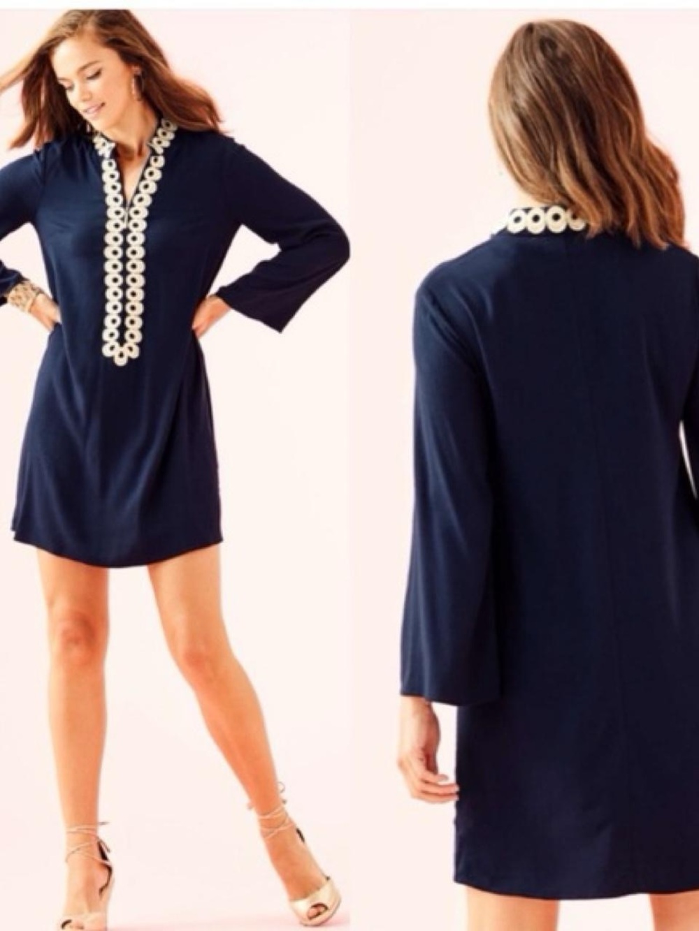 Lilly Pulitzer Navy Mini Dress with White Trim